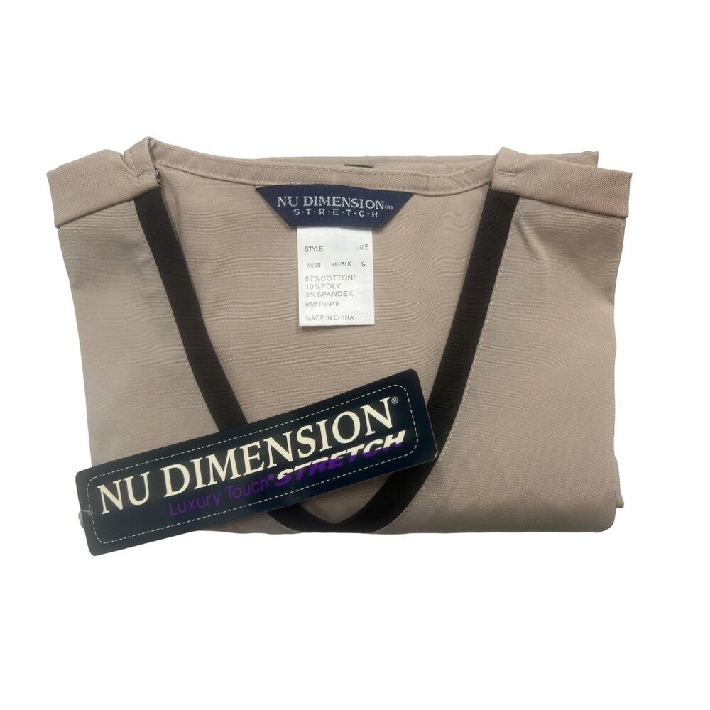 Nu Dimension Khaki Scrubs Top